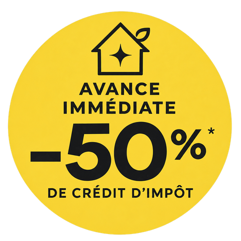 Avance immédiate, jusqu'à 50% de crédit d'impôt, sous réserve d'éligibilité